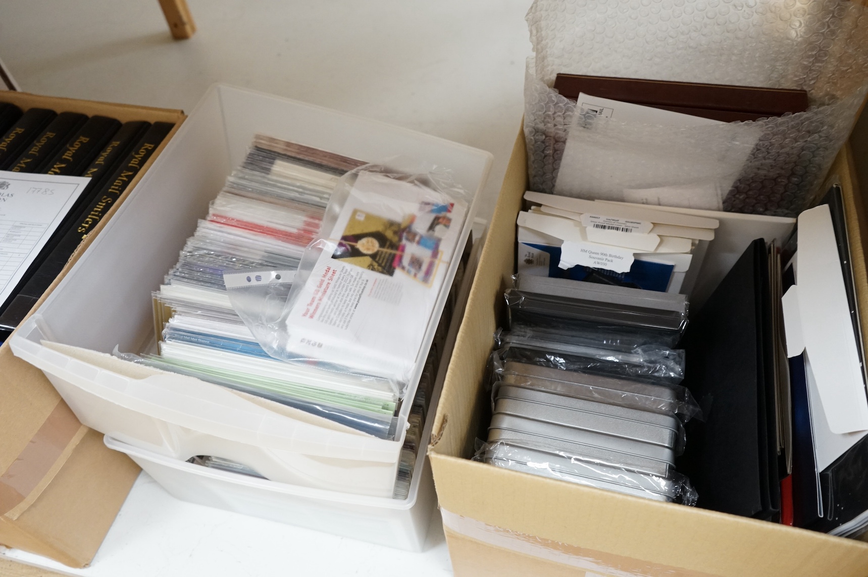 A large collection of Royal Mail Smilers GB FDCs in albums and loose. Condition - varies